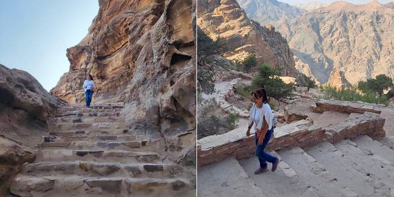 Petra, put do manastira otpozadi